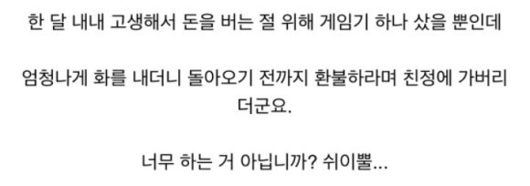 게임기 하나 샀다고 와이프와 대판 싸운 남자 | 인스티즈