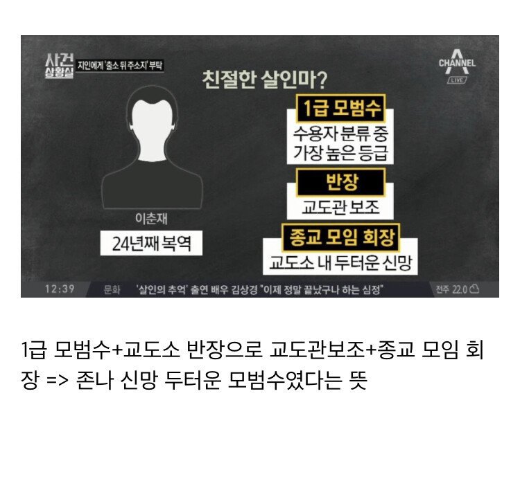 화성 살인사건 유력 용의자 이춘재가 부산교도소에서 맡았던 역할들.jpg | 인스티즈