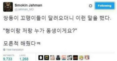 쌍둥이들이 갑자기 달려와서 한 질문ㅋㅋㅋㅋㅋ.jpg | 인스티즈