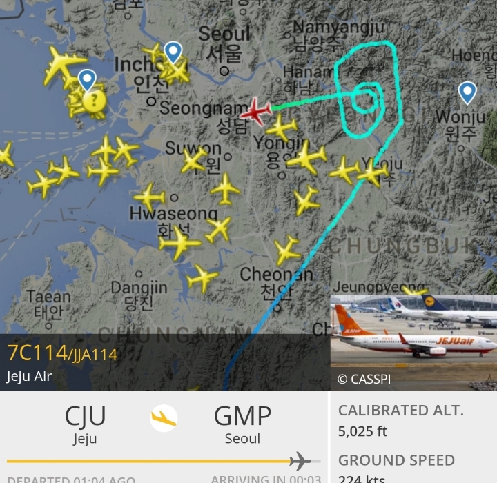 35분간 상공에서 방황하던 비행기들 | 인스티즈