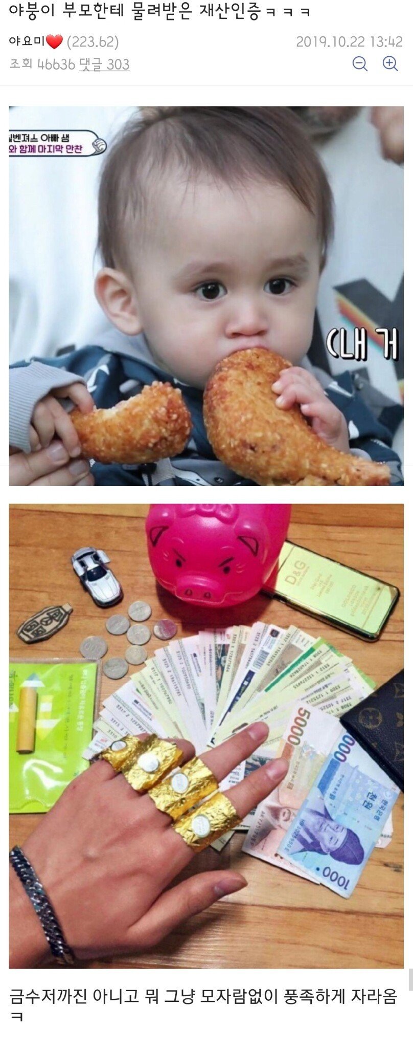 금수저 인증한 야갤러 ㄷㄷㄷㄷㄷㄷㄷ | 인스티즈