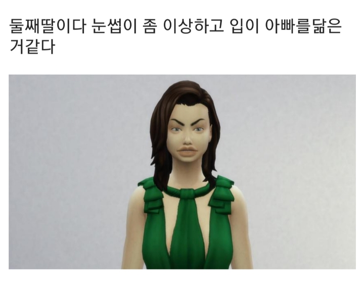 [심즈] 아빠가 못생겼을때 자식 얼굴 유전 실험 | 인스티즈