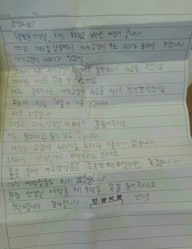 동물병원에 고양이 놔두고 간 초등학생 | 인스티즈