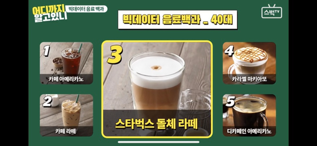 스타벅스 연령별 인기음료 TOP5 | 인스티즈