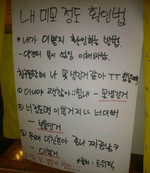 자신의 정확한 미모수준을 알아보자 | 인스티즈