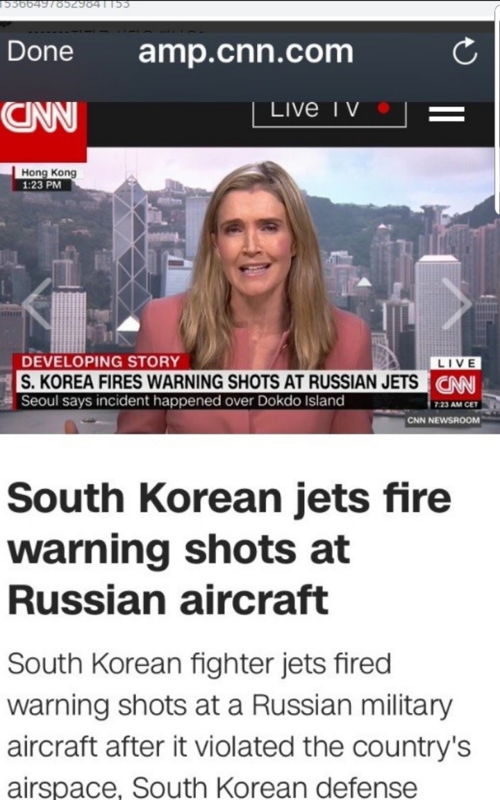 러시아 폭격기 상대로 실탄 경고사격을때린 용자국가 | 인스티즈