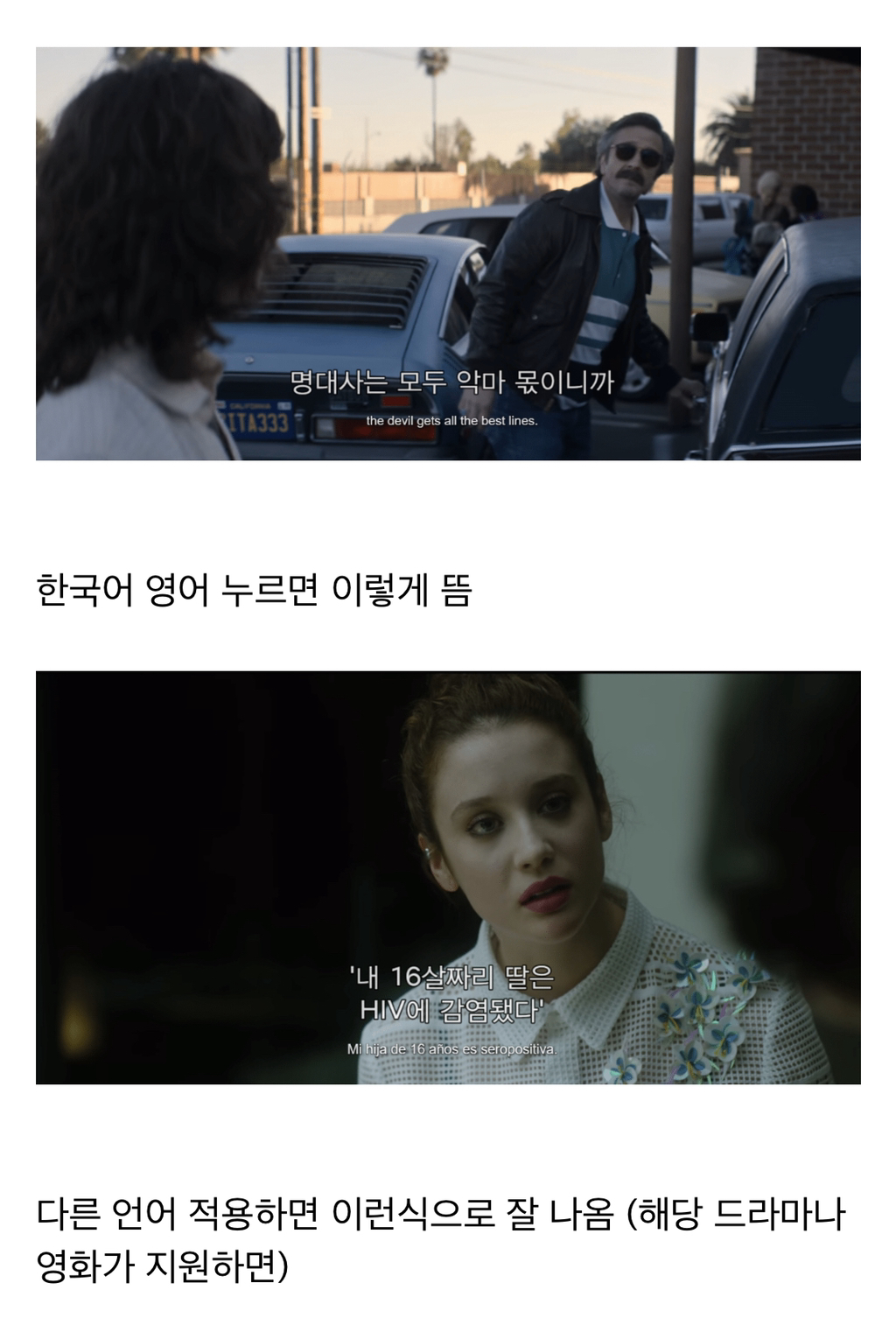 넷플릭스 자막 두 개 동시에 보는 법.jpg (한국어-외국어) | 인스티즈