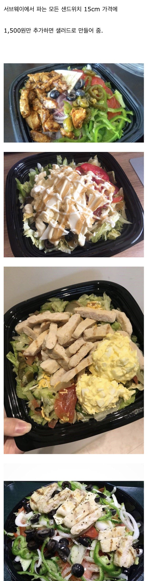 은근히 모르는 사람이 많은 서브웨이 찹 샐러드 | 인스티즈