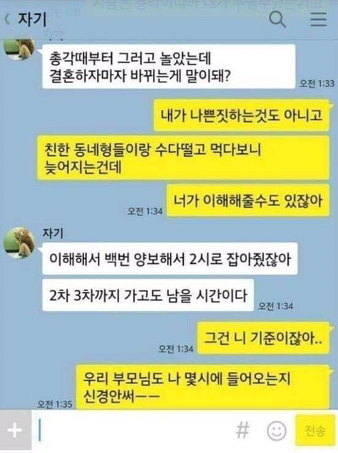 술자리 간섭하는 여친.. 남자 잘못? 여자 잘못?.jpg | 인스티즈