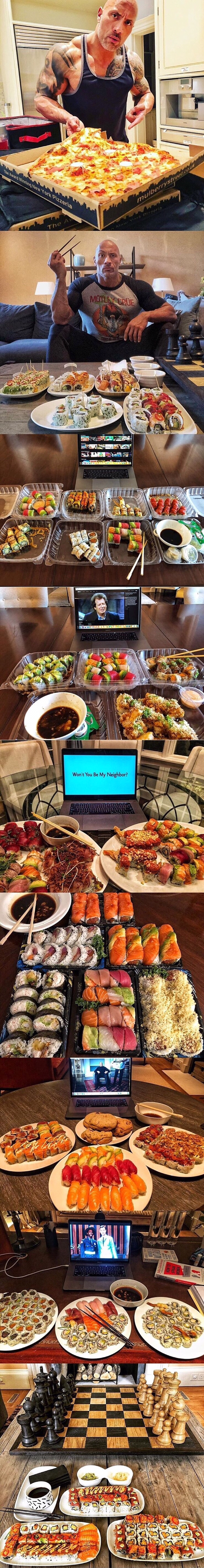 드웨인 존슨(더락) 한끼 식사 모음.jpg | 인스티즈