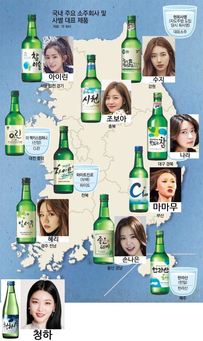 지역별 소주모델.jpg | 인스티즈