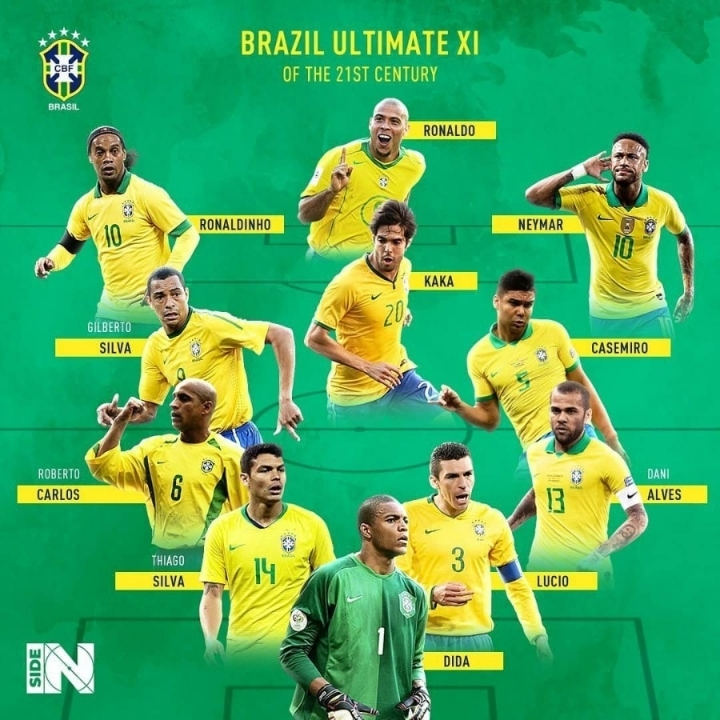 한 언론에서 비교한 브라질 VS 스페인 VS 이탈리아 VS 프랑스 VS 독일 21세기 베스트11 | 인스티즈