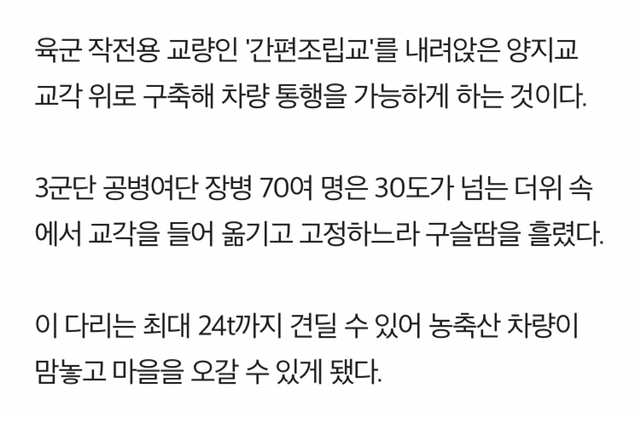 "한 해 농사 공치는 줄 알았는데..다리 놓아준 육군 고마워요".jpg | 인스티즈