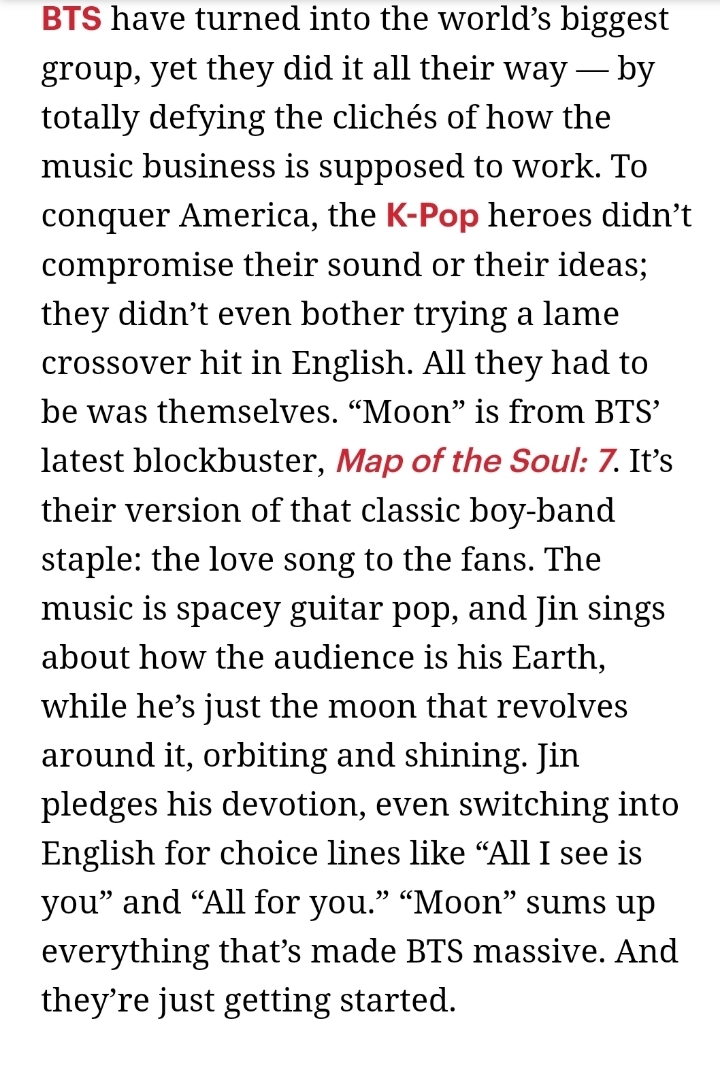 롤링스톤즈가 선정한 역대보이밴드그룹 TOP75곡 (K-pop순위) | 인스티즈