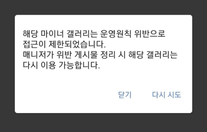 디씨인사이드 가짜사나이 갤러리 폐쇄 조치 | 인스티즈