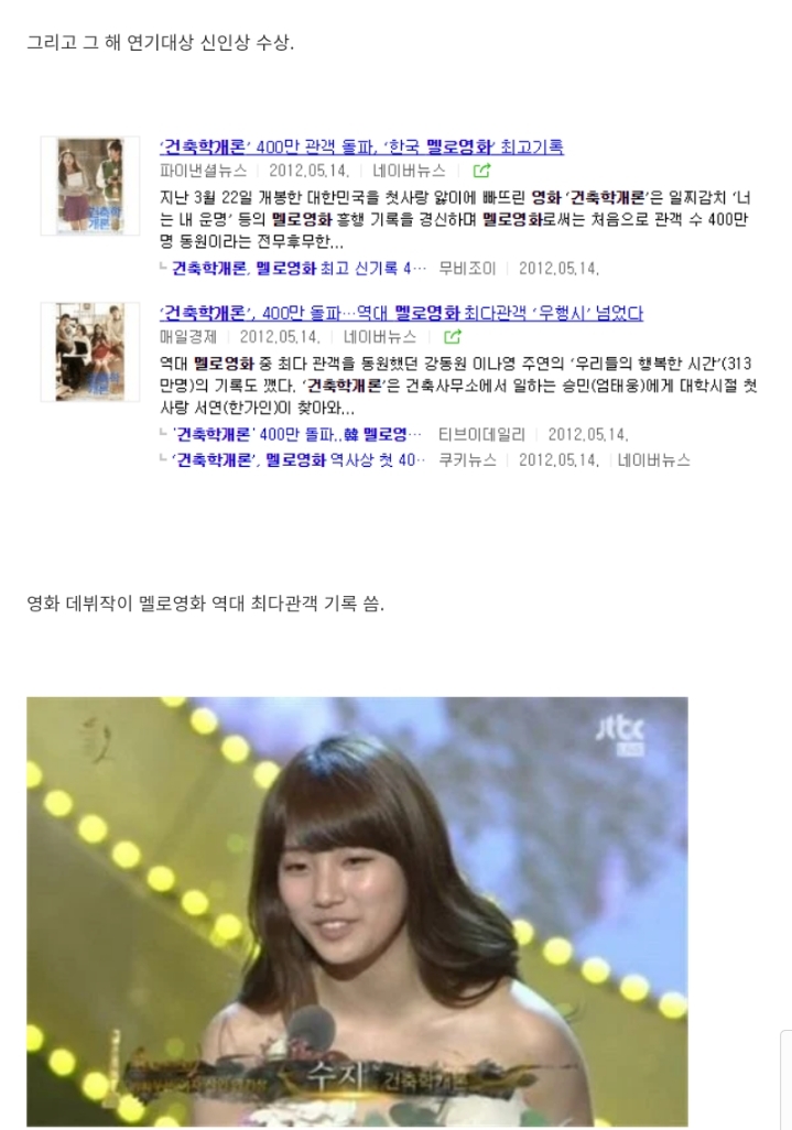 수지같은 연예인이 나오기 힘든 이유 | 인스티즈