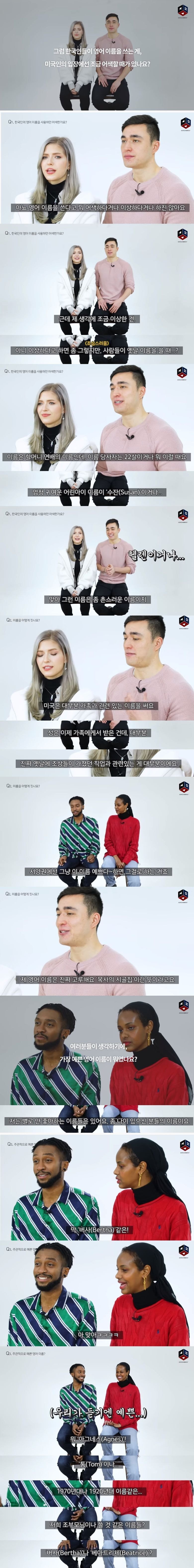 한국 여자아이돌들의 영어 이름을 들은 외국인들의 반응 | 인스티즈