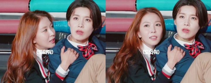 장도연한테 달려가 필사적으로 앵기는 보아 | 인스티즈