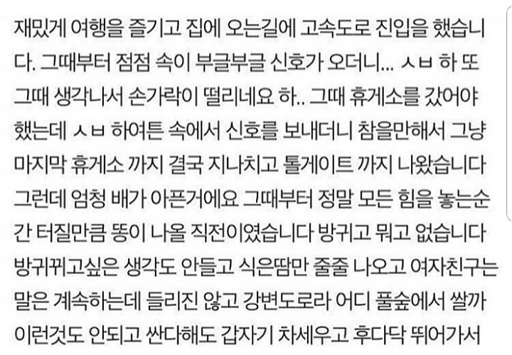 차에서 똥싼 남자 txt | 인스티즈