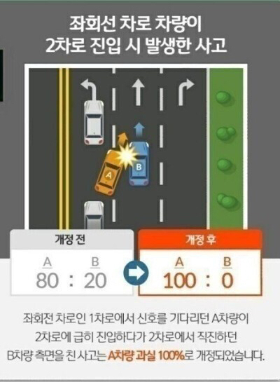 2020년 바뀐 교통사고 과실비율 | 인스티즈