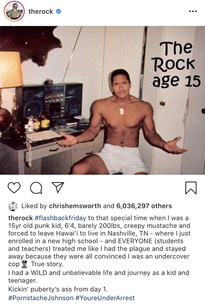 잠입한 형사로 오해받았다는 15살 드웨인 존슨ㅋㅋ | 인스티즈