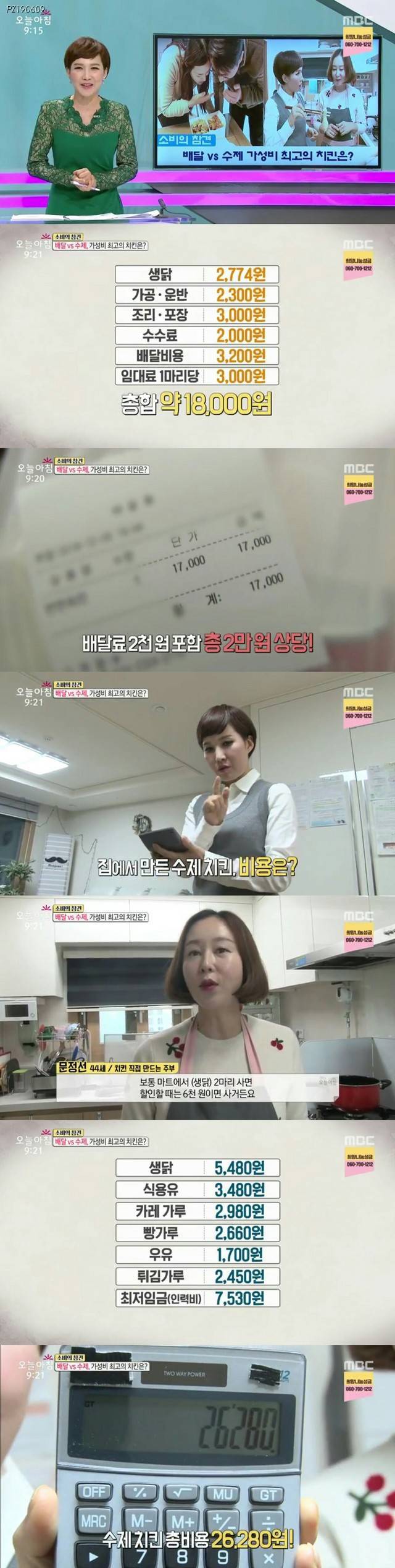 MBC의 배달치킨 vs. 수제치킨 비용산정.jpg | 인스티즈