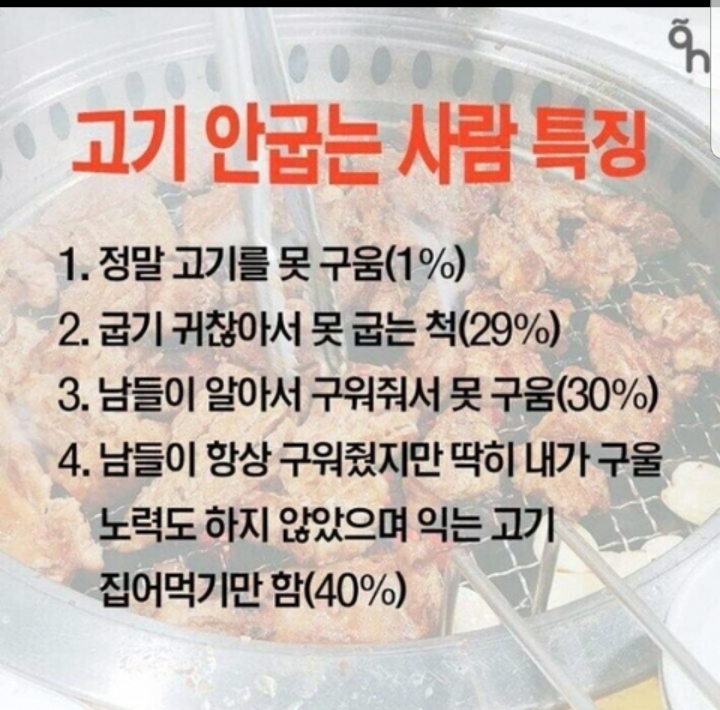 고기 안굽는 사람들 특징 | 인스티즈