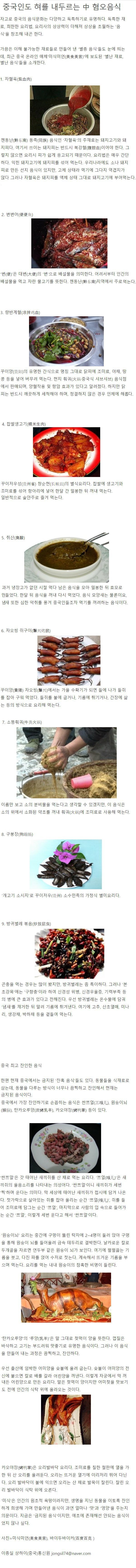 중국인도 거르는 음식들.jpg | 인스티즈