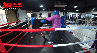 전직 조폭 vs 복싱 금메달리스트 스파링.GIF | 인스티즈