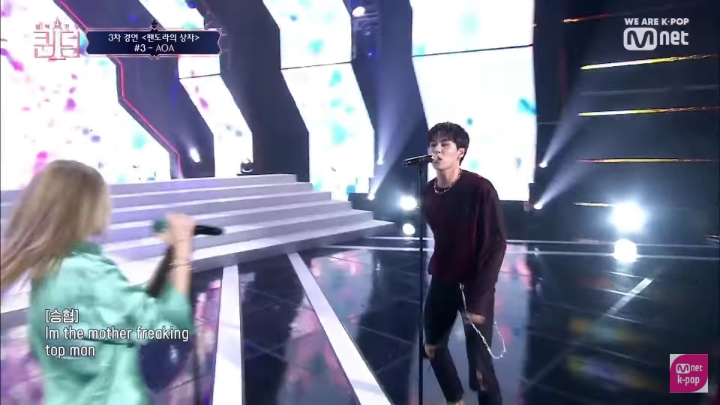 [퀸덤] 3라운드 AOA 지민의 본새나는 무대에 실감나는 여돌들 리액션.jpg | 인스티즈