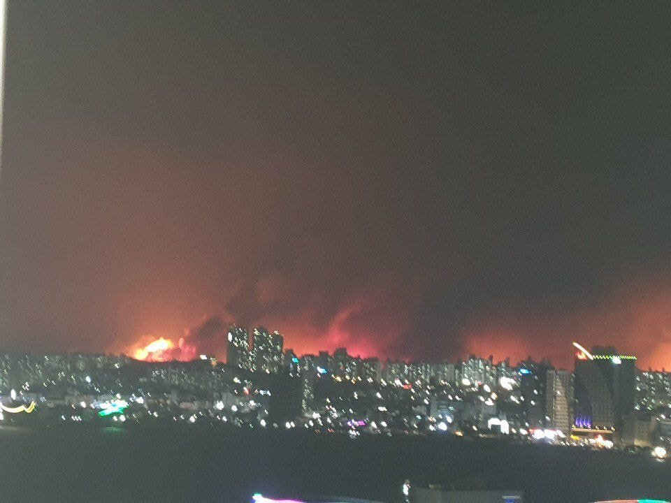 실시간 속초 산불 시내로까지 퍼지는중 | 인스티즈