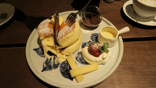 수플레 팬케이크 움짤 gif | 인스티즈