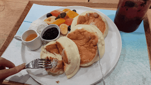 수플레 팬케이크 움짤 gif | 인스티즈