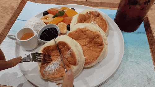 수플레 팬케이크 움짤 gif | 인스티즈