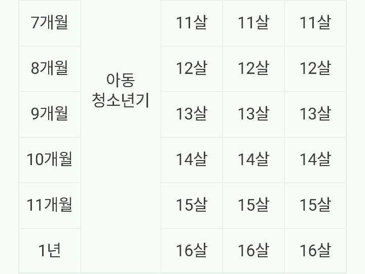 강아지 나이→인간 나이로 환산 비교표 | 인스티즈