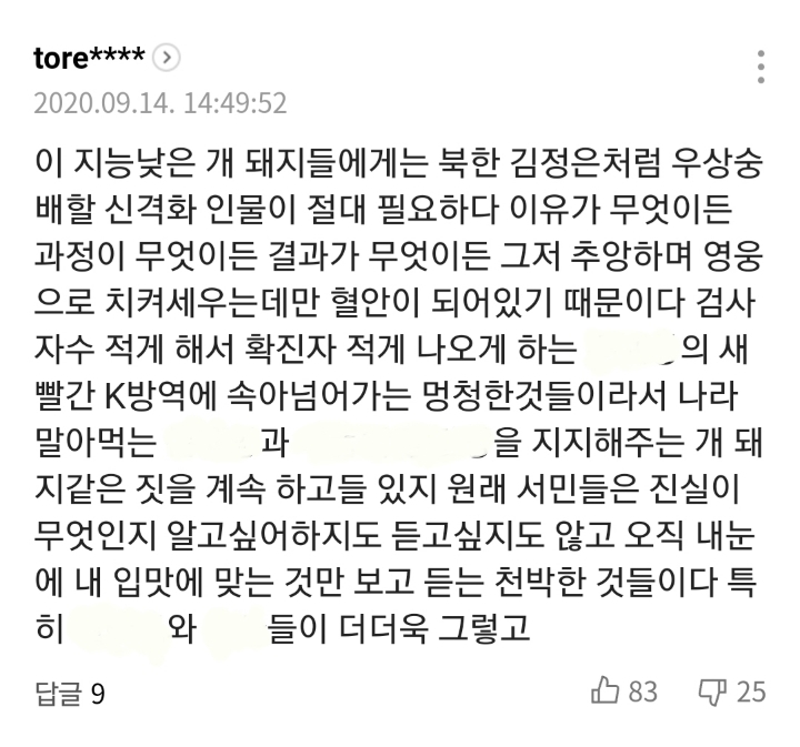 정은경 본부장 기사에 달린 악플들 (혐오주의) | 인스티즈