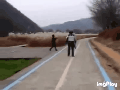 범죄자에게 도망치는 경찰 | 인스티즈