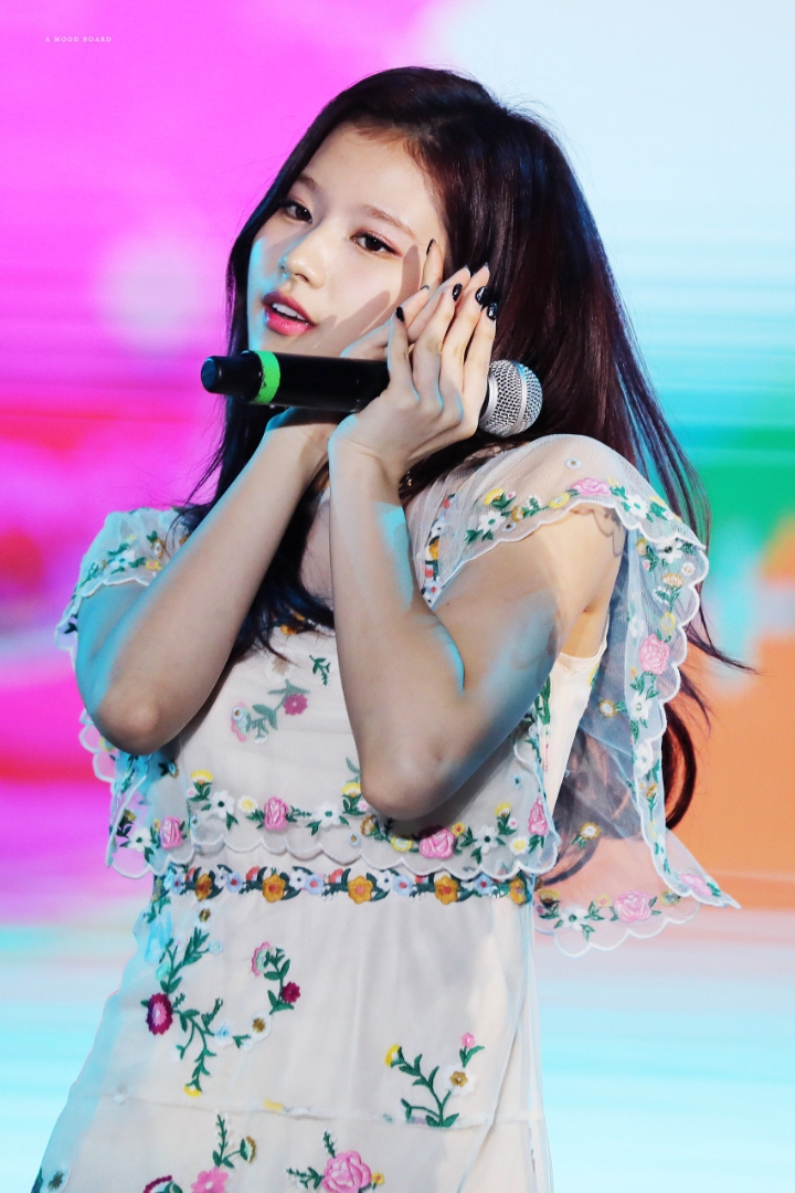 괌에서 땀 많이 흘리며 공연하는 사나 | 인스티즈