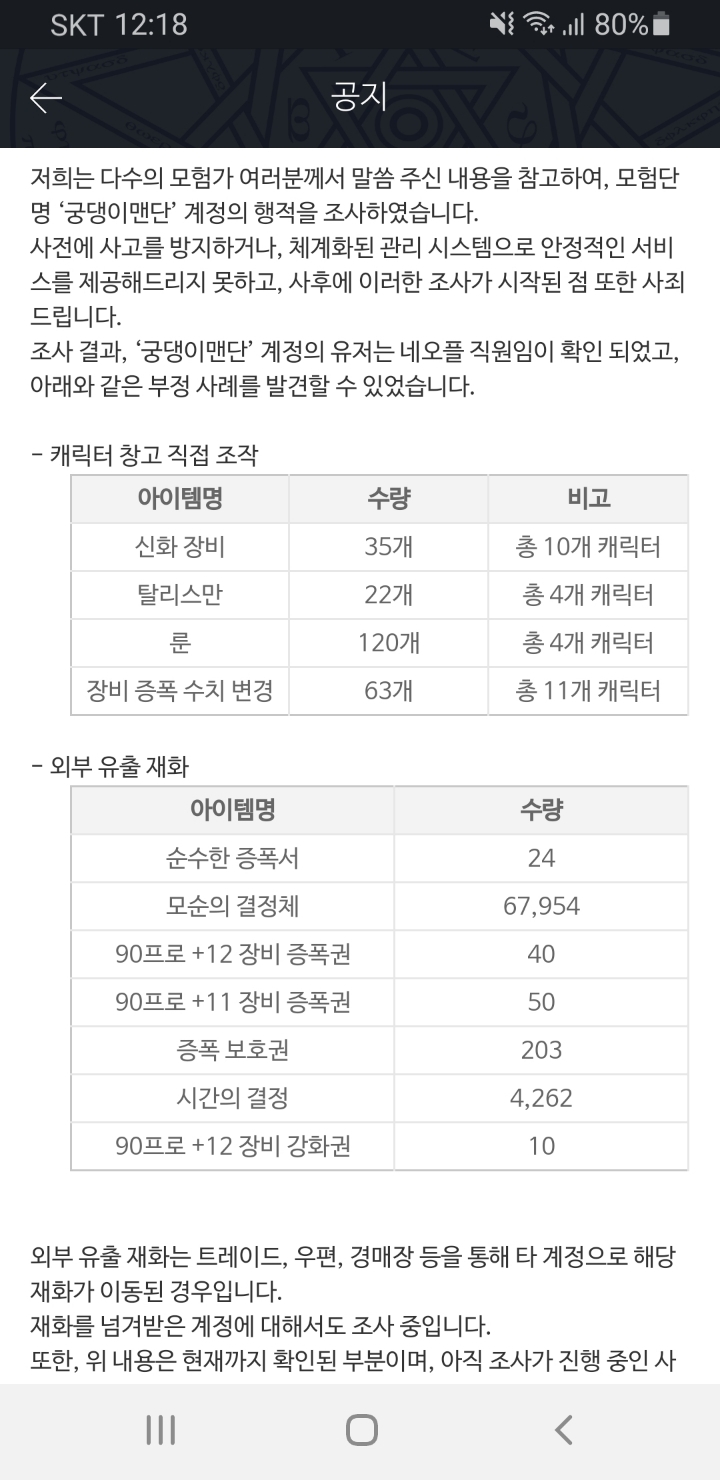 던파 슈퍼계정 사태 중간과정 | 인스티즈