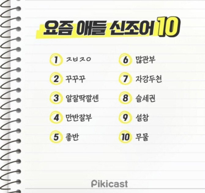 요즘 애들 신조어 10개 | 인스티즈