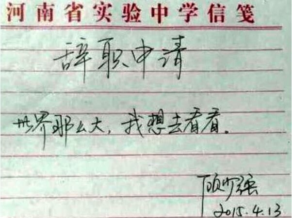 한때 중국에서 핫했던 사직서 | 인스티즈