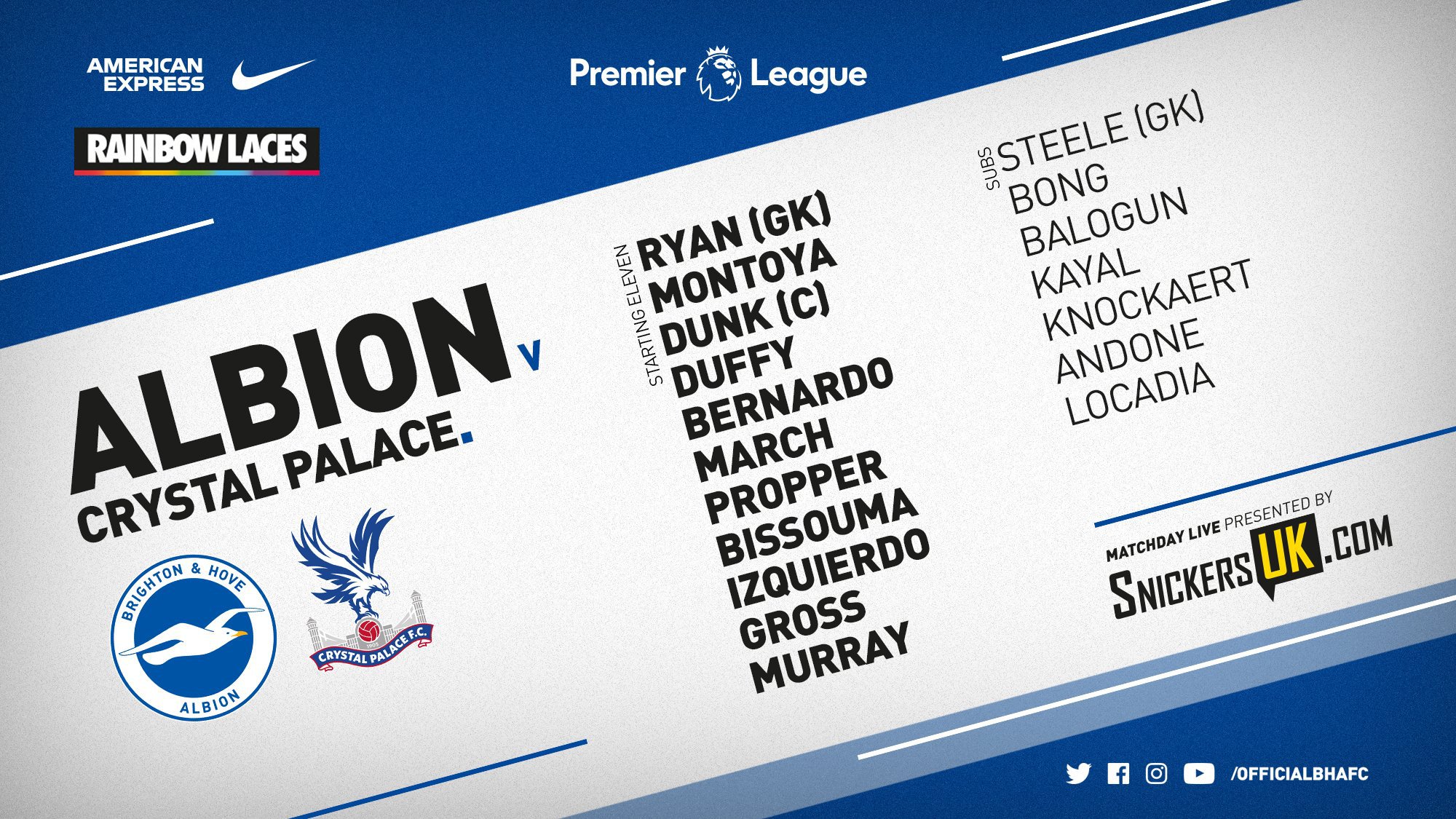 브라이튼 vs 크리스탈 팰리스 | 인스티즈