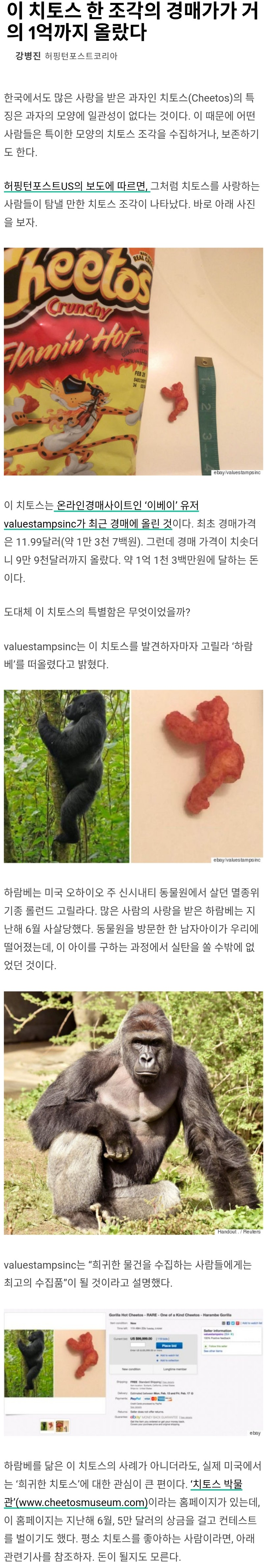 1억원 짜리 치토스 | 인스티즈