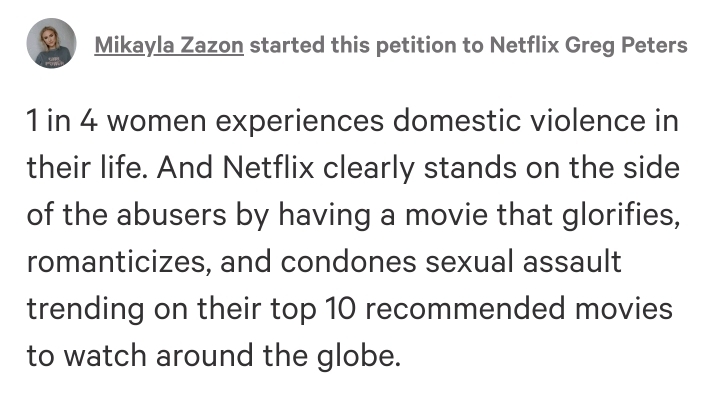 세계 최대 온라인 청원 사이트에 올라온 넷플 퇴출 청원.jpg | 인스티즈