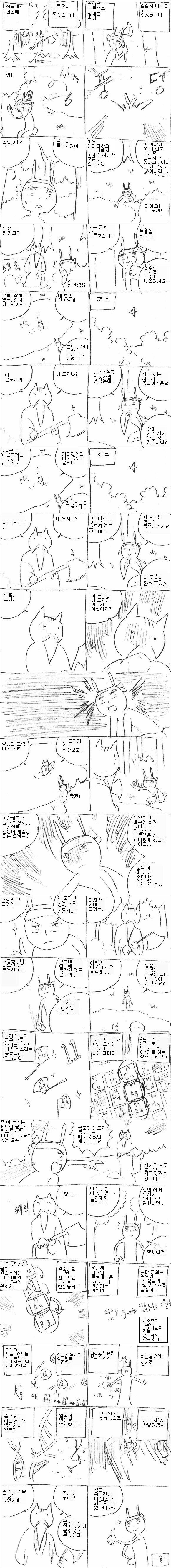 나무꾼이 연못에 도끼를 빠뜨리는 만화.jpg | 인스티즈