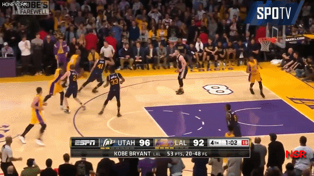 마지막 경기도 자기스럽게 은퇴했던 코비 브라이언트 .gif | 인스티즈