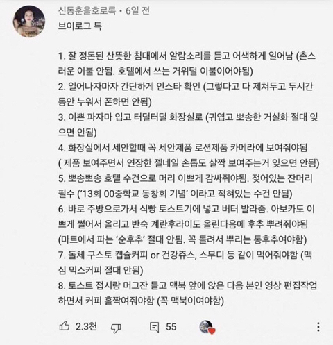 일상 브이로그 특징 따라하는 나인뮤지스 민하.jpg | 인스티즈