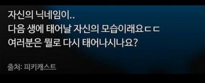 자신의 닉네임이... | 인스티즈