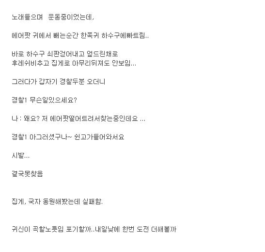 에어팟 하수구에 빠트린 디씨인 | 인스티즈
