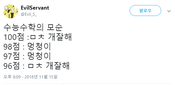 수능 수리영역 점수의 모순.jpg | 인스티즈